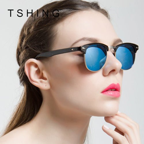 TSHING Classic Half Metal Club Sunglasses Men Women Brand Designer Glasses Mirror Sun Glasses Fashion Gafas Oculos De Sol UV400 - What's Really Dope