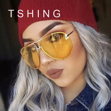 TSHING Fashion Oversized Sunglasses Women Men Brand Designer O Size Clear Ocean Gradient Glasses For Ladies - What's Really Dope