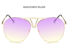 TSHING Fashion Oversized Sunglasses Women Men Brand Designer O Size Clear Ocean Gradient Glasses For Ladies - What's Really Dope