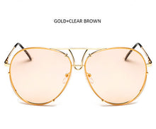 TSHING Fashion Oversized Sunglasses Women Men Brand Designer O Size Clear Ocean Gradient Glasses For Ladies - What's Really Dope