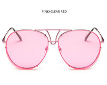 TSHING Fashion Oversized Sunglasses Women Men Brand Designer O Size Clear Ocean Gradient Glasses For Ladies - What's Really Dope
