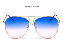 TSHING Fashion Oversized Sunglasses Women Men Brand Designer O Size Clear Ocean Gradient Glasses For Ladies - What's Really Dope