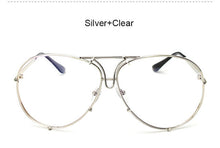 TSHING Fashion Oversized Sunglasses Women Men Brand Designer O Size Clear Ocean Gradient Glasses For Ladies - What's Really Dope