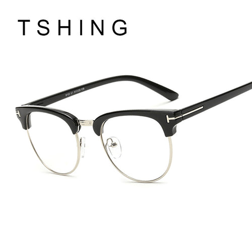 TSHING Brand Designer Tom Glasses Men Half Frame Eyeglasses Women Fashion Vintage Vintage Myopia Eyewear Optical Glasses - What's Really Dope