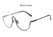 TSHING Men Women Big Glasses Frame Fashion Oversized Rimless Optical Eyeglasses For Ladies Female Clear Lens Eye Glasses - What's Really Dope