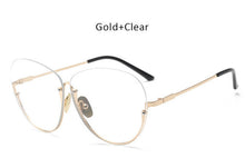TSHING Men Women Big Glasses Frame Fashion Oversized Rimless Optical Eyeglasses For Ladies Female Clear Lens Eye Glasses - What's Really Dope
