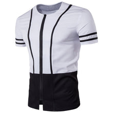 2017 Summer Men's Cotton T-shirt Short Sleeve Crew Round Neck Zipper Cardigan T Shirt Fashion Casual Slim Fit Tee Top Streetwear - What's Really Dope