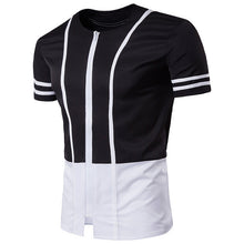 2017 Summer Men's Cotton T-shirt Short Sleeve Crew Round Neck Zipper Cardigan T Shirt Fashion Casual Slim Fit Tee Top Streetwear - What's Really Dope